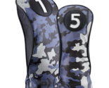 Majek Golf Club Blue and Black Camo Head Cover Set Driver and #5 Fairway... - £22.92 GBP