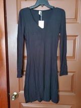 Trend and Build Basic Womens Black Bodycon Dress Size Small Deep V-Neck - $9.90