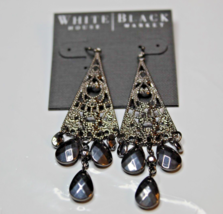 White House Black Market French Wire Dangle Earrings Metallic Chandeliers - £14.09 GBP