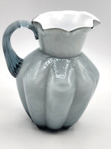 Fenton Vintage Cased Creamer Art Glass Pale Blue Applied Handle 5.5&quot; - $937.61 MXN