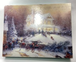 Springbok Jigsaw Puzzle Thomas Kinkade 500 pcVictorian Christmas II Vintage 1996 - $13.24