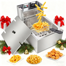 6L 2500W Electric Deep Fryer Commercial Tabletop Restaurant Frying Baske... - $71.62