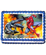 SPIDERMAN AND VENOM Edible cake topper image decoration - $6.95+