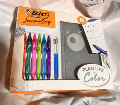BIC Journaling Kit, Gel Pens/Ballpoint Pen/Journal, Assorted Colors, 8-Count - £15.14 GBP
