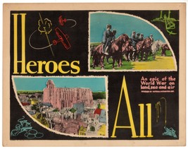 HEROES ALL (1920) WWI-Themed American Red Cross Documentary Lobby Card #1 - £117.33 GBP