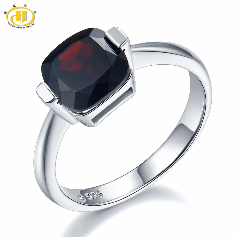 Hutang Wedding Ring 3.1Ct Mystery Black Garnet Solid 925  Silver  Gemstone Women - $68.36