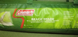 Coleman Beach Shade Set With Zippered Carrier Uv Protection 90&quot;X52.5&quot;X57&quot; Green - £13.66 GBP