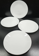 (4) Corelle Winter Frost White Salad Plates Set Corning Vitrelle Dishes USA Lot - £23.23 GBP