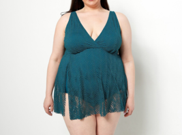 Kim Gravel x Swimsuits For All Swim Dress Crochet Overlay Moroccan Blue, Reg 10 - $24.70