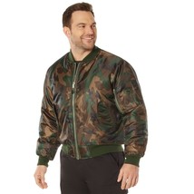 MA-1 Bomber Jacket Flight Coat Air Force Military Woodland Camo Reversible - $57.28+