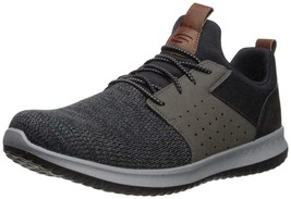 Skechers Men&#39;s Delson Shoes Size 13 Black / Gray Air Cooled Memory Foam NEW Box! - £37.94 GBP