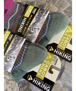 2 Pair Cabot &amp; Sons Hiking Socks 54% Merino Wool USA Made Shoe Size 6-10... - £35.67 GBP