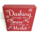 SIGN Paperby Sixtrees Christmas Dashing through the Snow Sign 6&quot; x 6&quot; x ... - $311.46 MXN