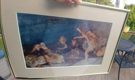 Estate Auction Find Ninja or Gymnast Performing Amused Crowd Framed Wall... - $89.99