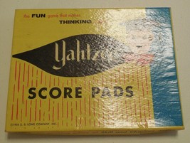 1956 YAHTZEE Board game Replacement Box For scoring pads Piece Part E.S. Lowe - £11.55 GBP