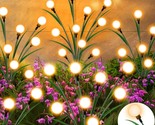 Solar Garden Lights, New Upgraded Leaf Design 20 Led Solar Firefly Light... - $35.99