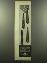 1953 Countess Mara Ties Ad - Printemps, Angler, Chanticleer and Marionettes - £14.44 GBP