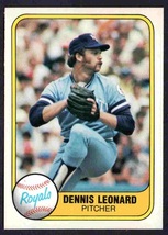 Kansas City Royals Dennis Leonard 1981 Fleer Baseball Card #42 nr mt - £0.39 GBP