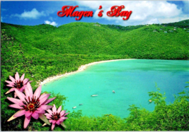Virgin Islands St Thomas Tourist Mile Long Magan&#39;s Bay Unposted 6 x 4 i ns. - £3.94 GBP