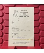 Application For Life Membership In The George Washington Masonic Stamp C... - $256.84 MXN