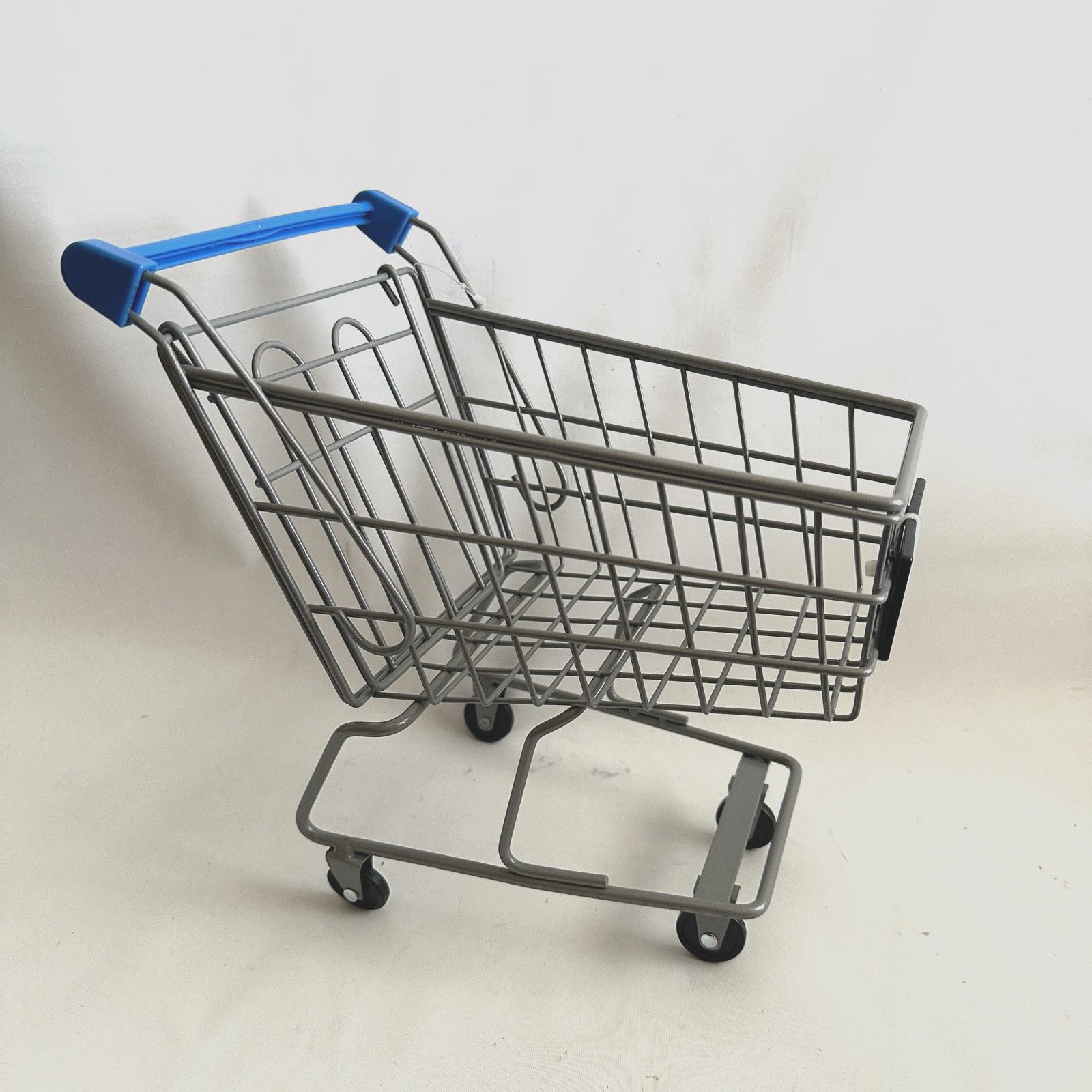 Walmart Grocery Shopping Cart Doll Size Model Metal Plastic Basket Shopping - $27.94