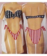 L.a. imprints shirt, Halloween costume cover-up one size Patriotic bikini - $26.99