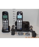 PANASONIC KX-TGE230 DECT 6.0 CORDLESS PHONE ANSWERING MACHINE 2 HANDSETS - $68.63 CAD