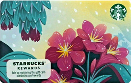Starbucks 2021 Spring Flowers Recyclable Gift Card New No Value - £1.56 GBP