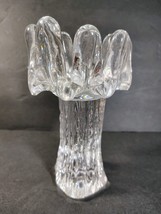 Vintage Kosta Boda Goran Warff Sunflower 7&quot; Glass Candle Holder Sweden - £25.37 GBP