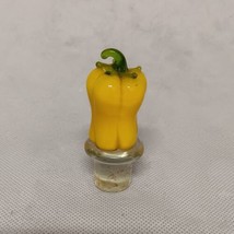 Glass Bottle Stopper Yellow Bell Pepper 7/8&quot; - $9.95