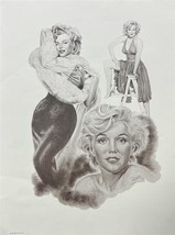 Glen Banse Vintage Marilyn Monroe Platte Signiert Lithographie Poster Kunst - £74.65 GBP