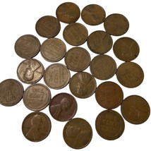 1929 Lincoln Wheat Cent Copper Coin Collection One Penny Lot of 23 - $6.92