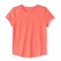 Wonder Nation Girls Essential T Shirt X-LARGE PLUS (14-16) Peach Fade Resistant  - £7.66 GBP