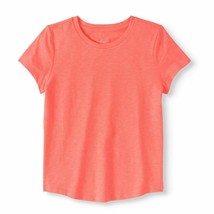 Wonder Nation Girls Essential T Shirt X-LARGE PLUS (14-16) Peach Fade Resistant  - £7.52 GBP