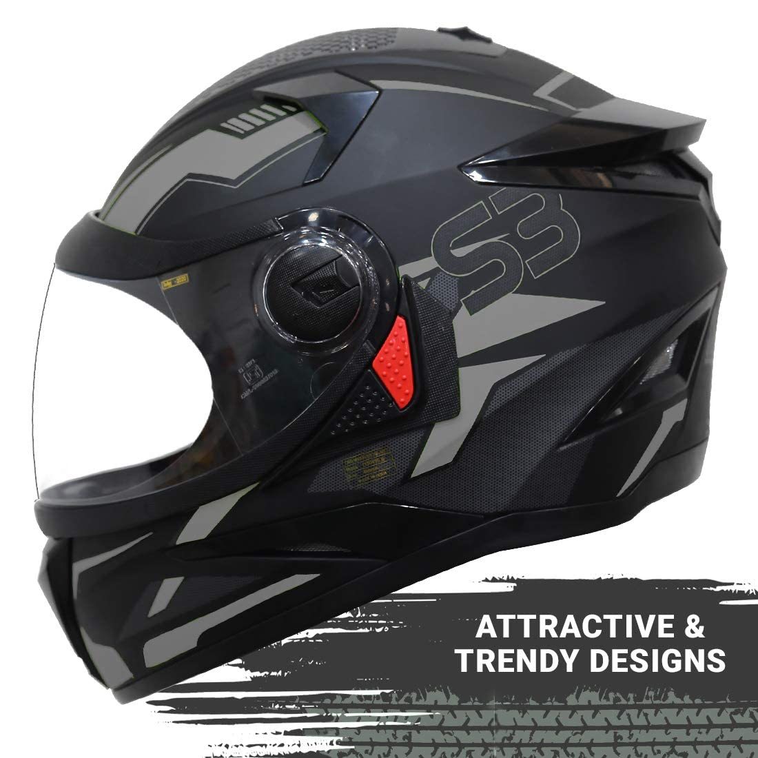  Steelbird SBH-17 Terminator ISI Certified Full Face Graphic Helmet in Matt  - $145.99