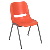 HERCULES Series 880 lb. Capacity Orange Ergonomic Shell Stack Chair with... - $103.94
