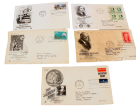 5 First Day of Issue Covers From the 1960s Salvation Army Herbert Hoover - £2.56 GBP