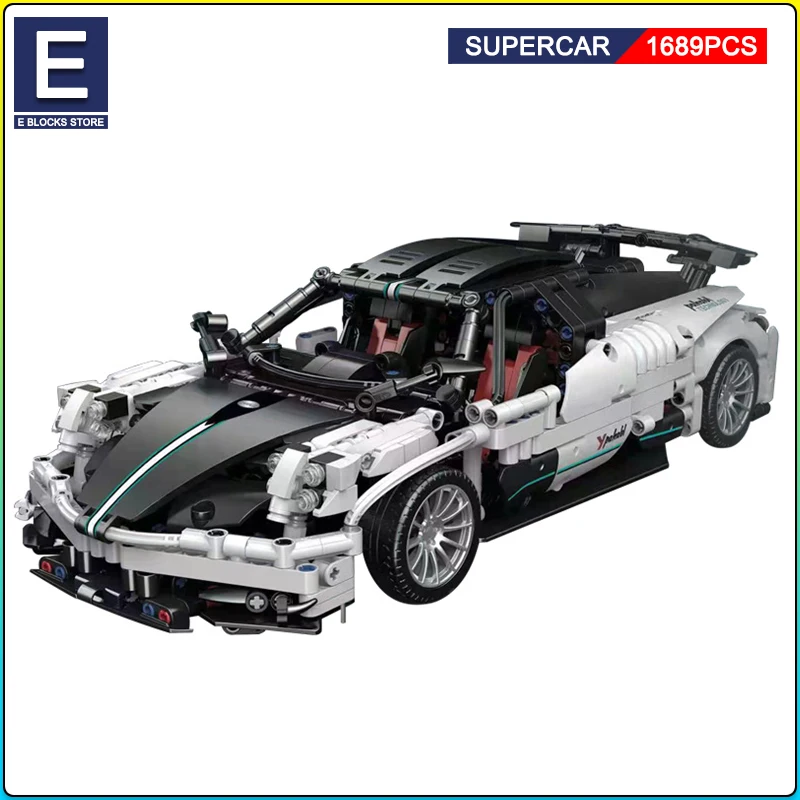 Technical Famous Super Racing Car Building Block MOC Static Model Bricks Ki - £87.88 GBP