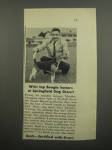 1951 Armour Dash Dog Food Ad - Wins top Beagle honors at Springfield Dog Show - £14.87 GBP