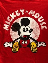 Red Disney Mickey Mouse Cropped Tee Shirt Medium Brand New with Tags! - £9.32 GBP