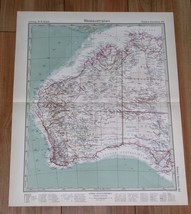 1932 Original Vintage Map Of Of Western Australia / Perth - £19.31 GBP