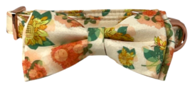 Adjustable Bow Tie Collar for Small Boy or Girl Dogs Spring Sunflower Print image 2