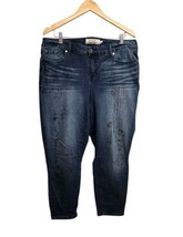 Torrid Denim Jeans Womens Size 18  Graphic Print Girlfriend Skinny Leg  - $13.85
