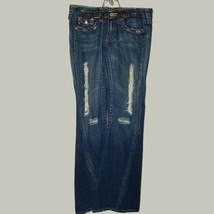True Religion Jeans Womens 29 Size 8 Distressed Twisted Flare Leg 5 Pocket - £15.73 GBP