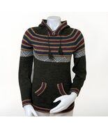 Alpaca Hoodie Womens S Pullover Sweater Hooded Tribal Wool Handmade Ecuador - $40.61 CAD