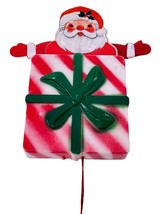 Vintage Plastic Pin Jack in the Box Pop Up Santa Red White Striped Gift ... - £15.62 GBP