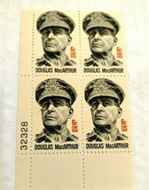 Scott #1424 General Douglas MacArthur Block of 4 Vintage US Stamps 6 cents 1971 - $2.95