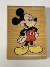 Mickey Mouse Disney Rubber Stamp Stampede 392D New Wood Base - $5.86