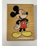 Mickey Mouse Disney Rubber Stamp Stampede 392D New Wood Base - $110.73 MXN