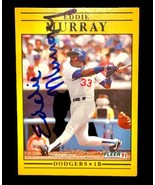 EDDIE MURRAY L.A. DODGERS AUTOGRAPHED SIGNED 1991 FLEER BASEBALL CARD #2... - £101.36 GBP